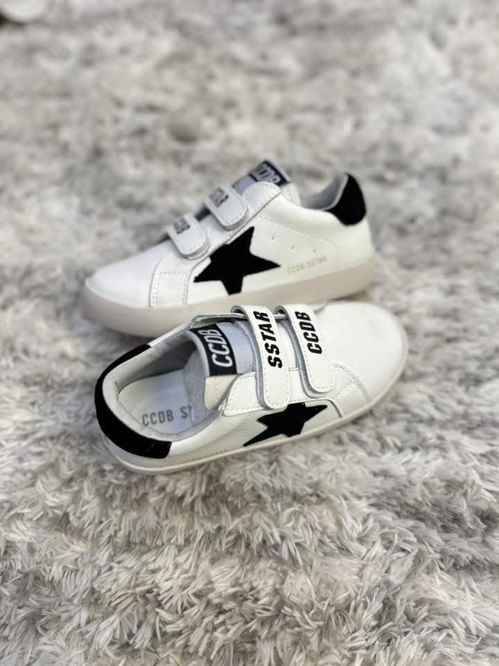 Velcro White with Black Star