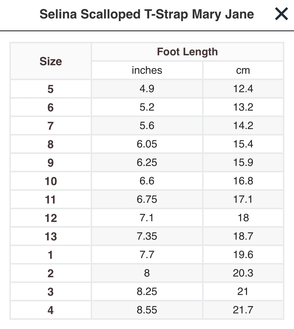 Selina Scalloped T-Strap Mary Jane F-500