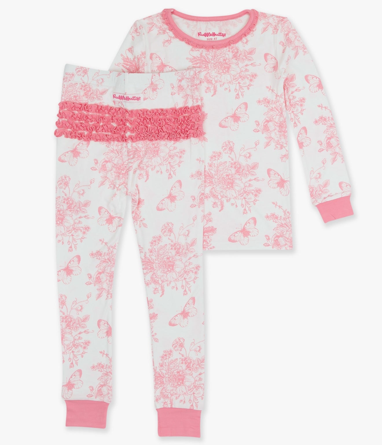 Ruffle Long Sleeve Pajama Set