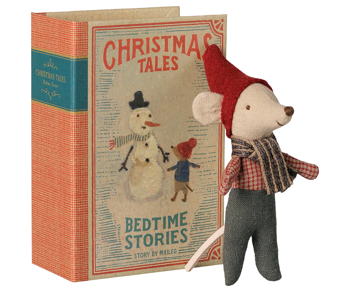 Preorder Christmas mouse, baby in book