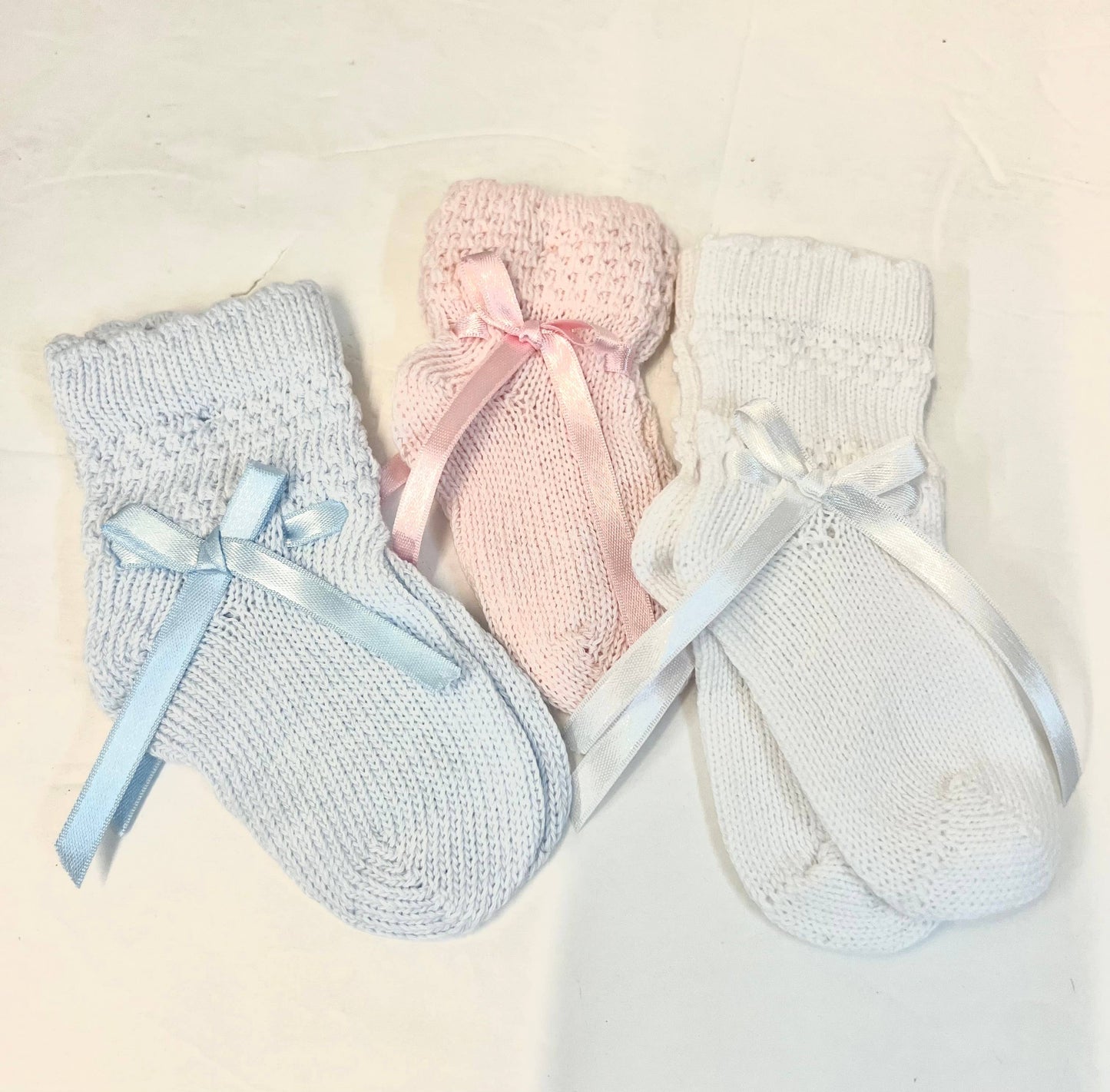 Blue Knitted Booties