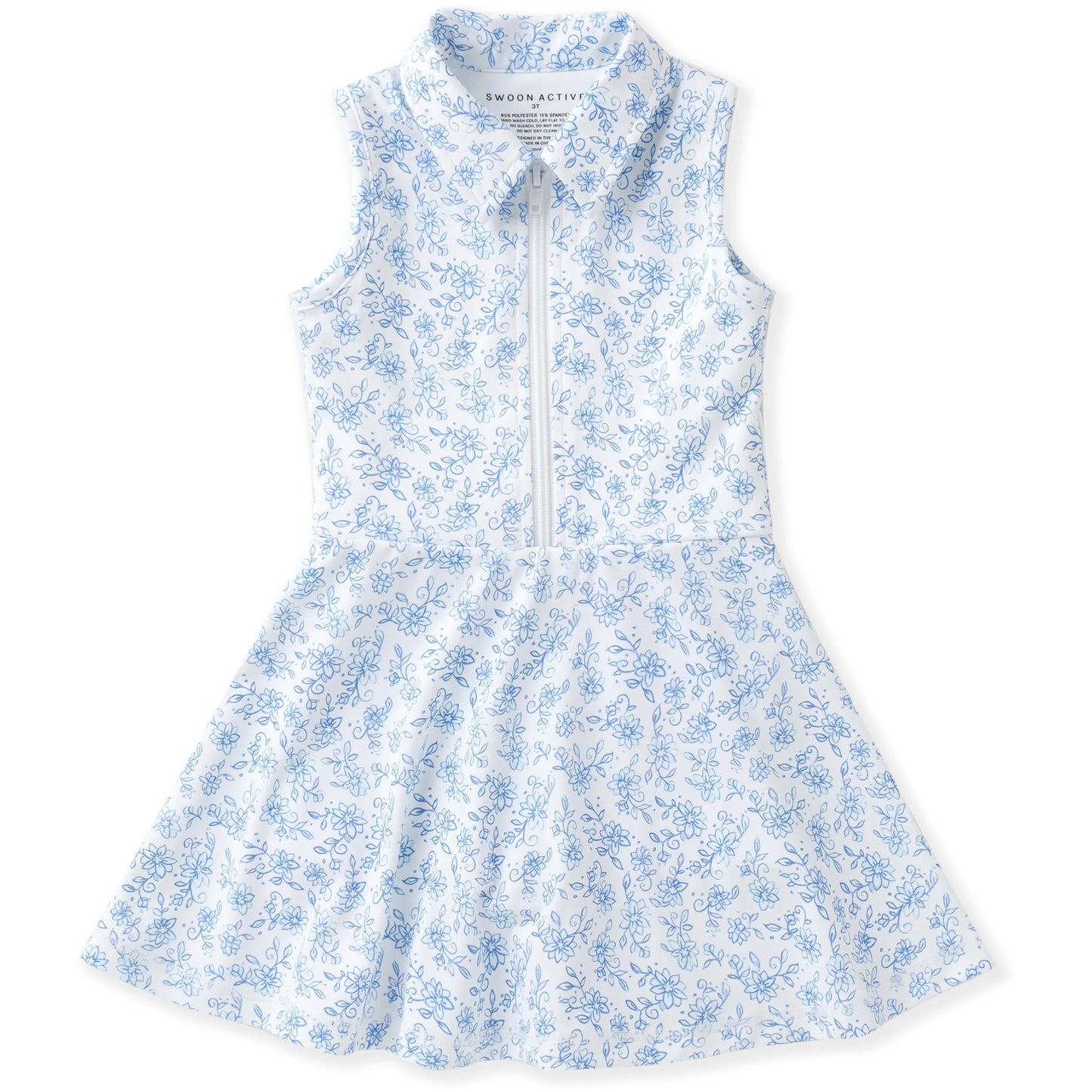 Blue floral dress