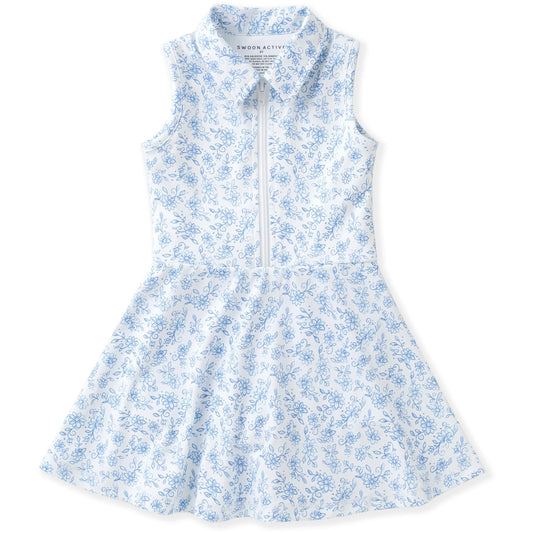 Blue floral dress