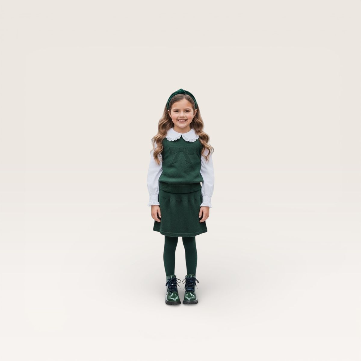 Evergreen vest with skirt