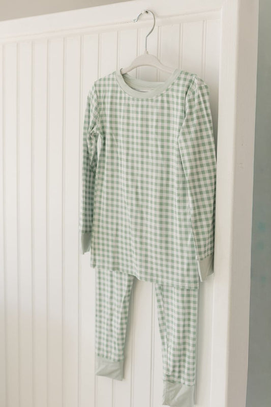 Sage gingham