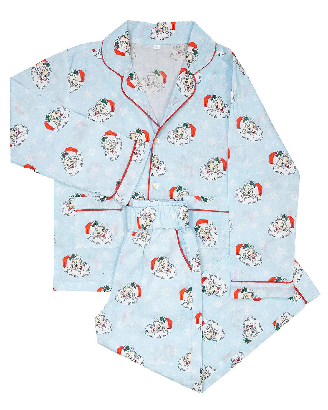 Vintage Santa Button Down Pajama