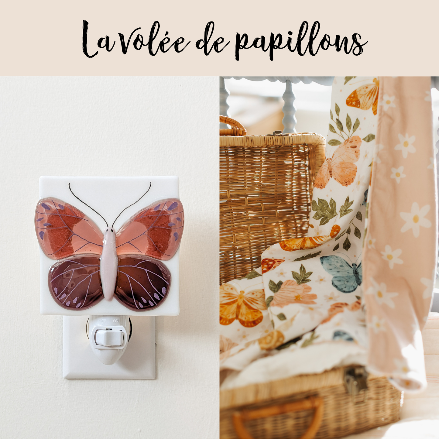 Night Light - Pink butterfly