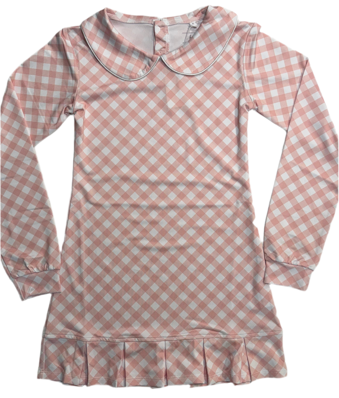Pleated Active Gingham Dress