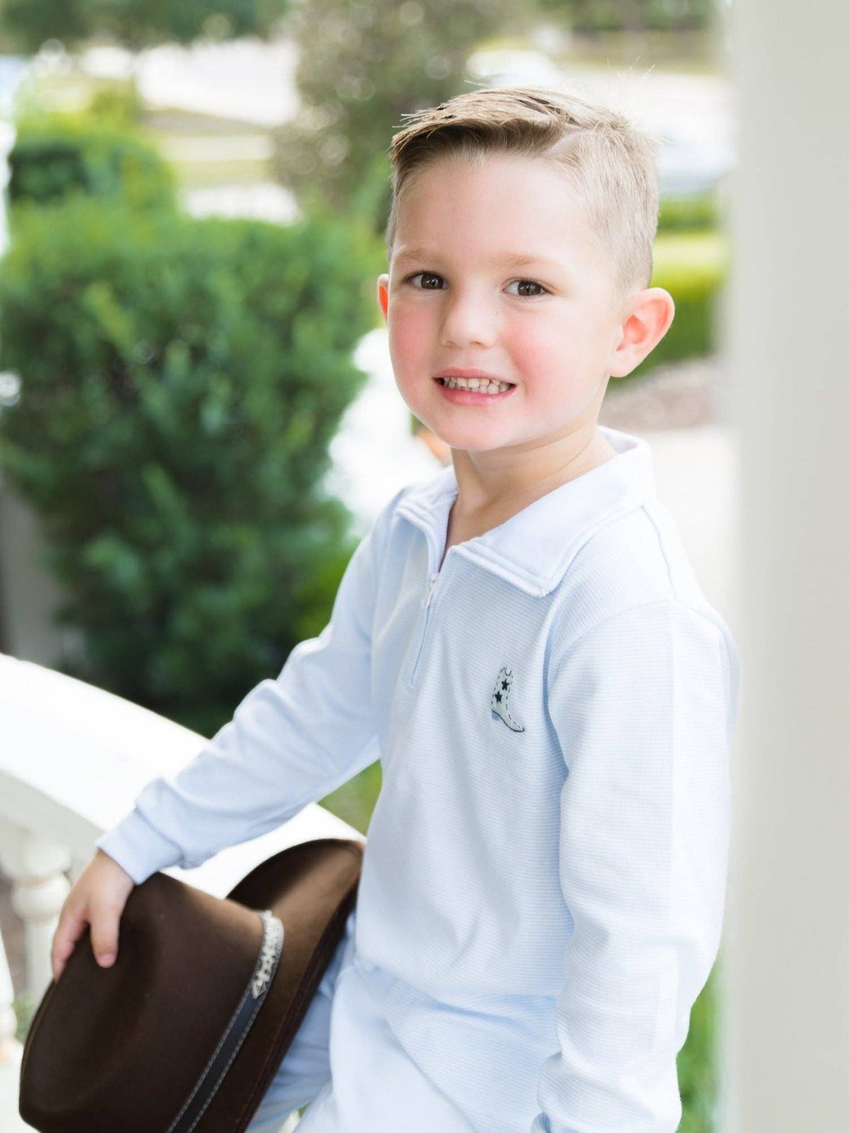 Blue Cowboy Polo Pant Set | Pima cotton