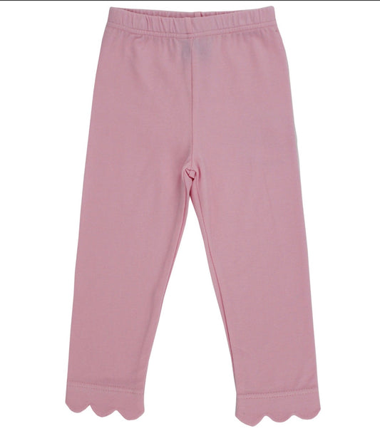 Pink scalloped leggings