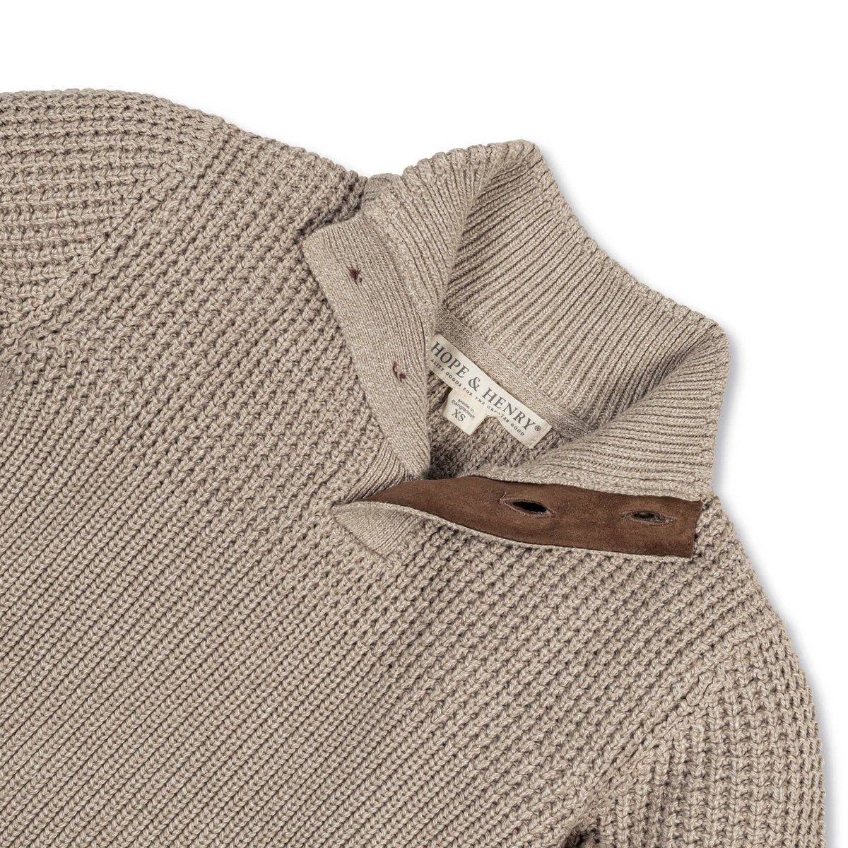 Mix Stitch Mock Neck Sweater with Elbow Patches - Baby