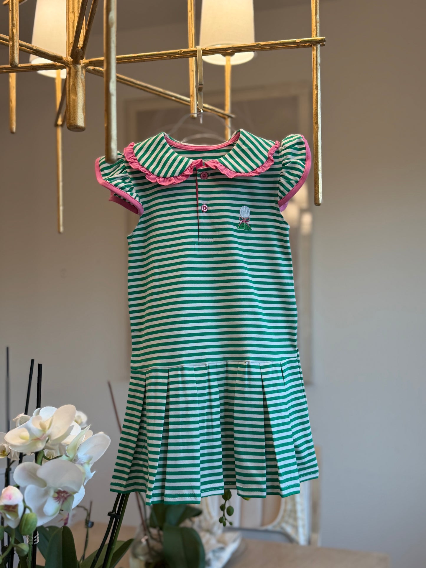 Green golf dress
