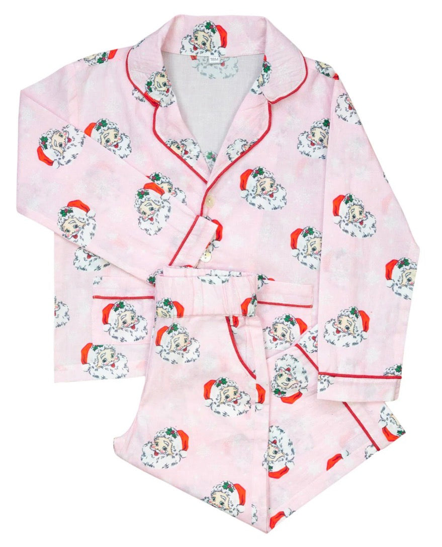 Vintage Santa Button Down