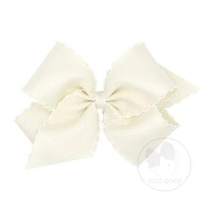 King moonstich antique white bow