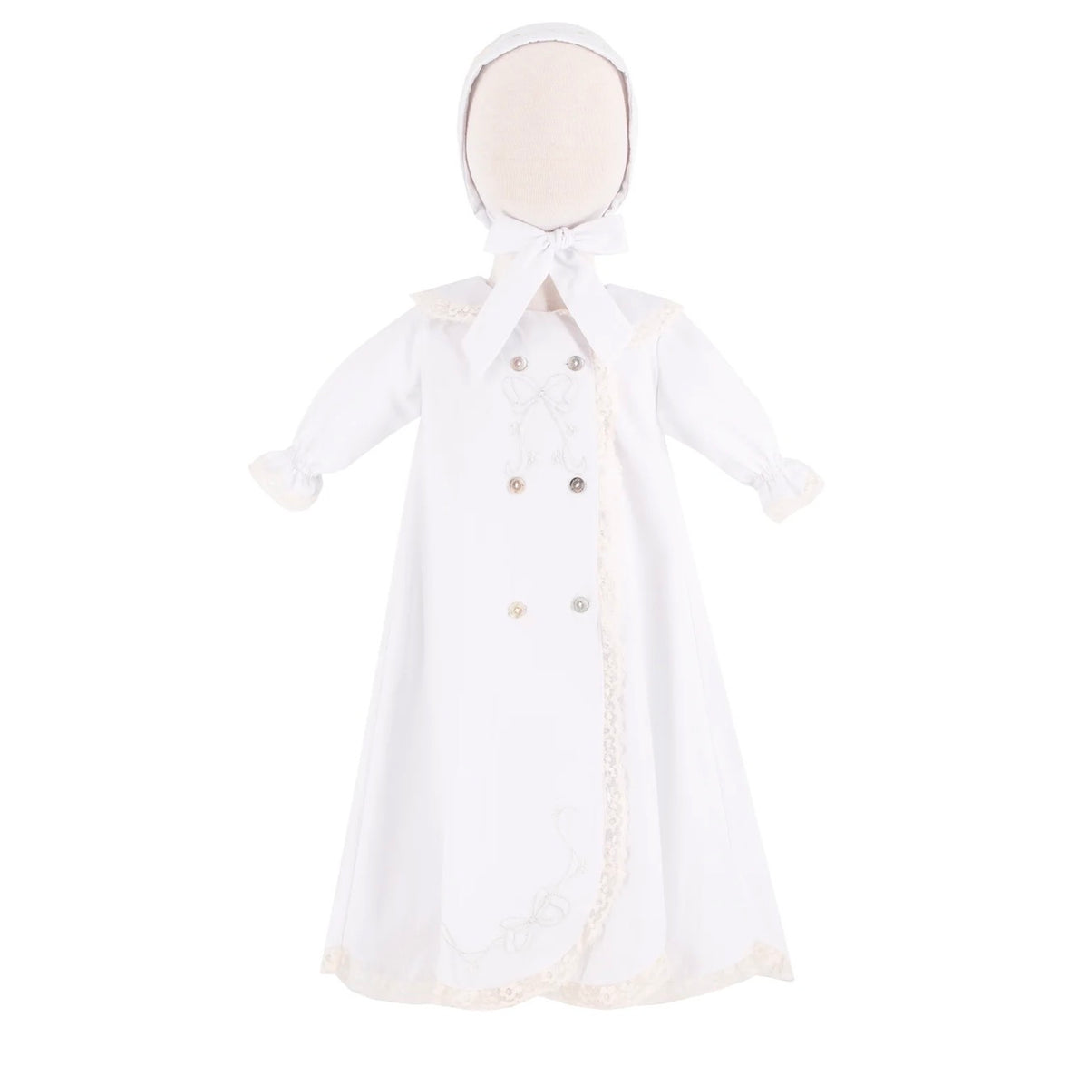 Gown with bonnet