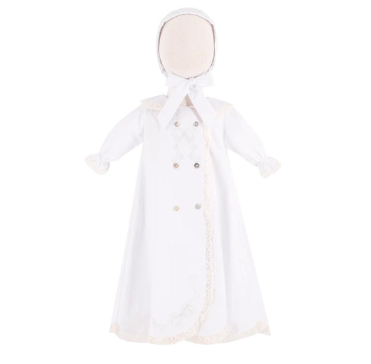 Gown with bonnet