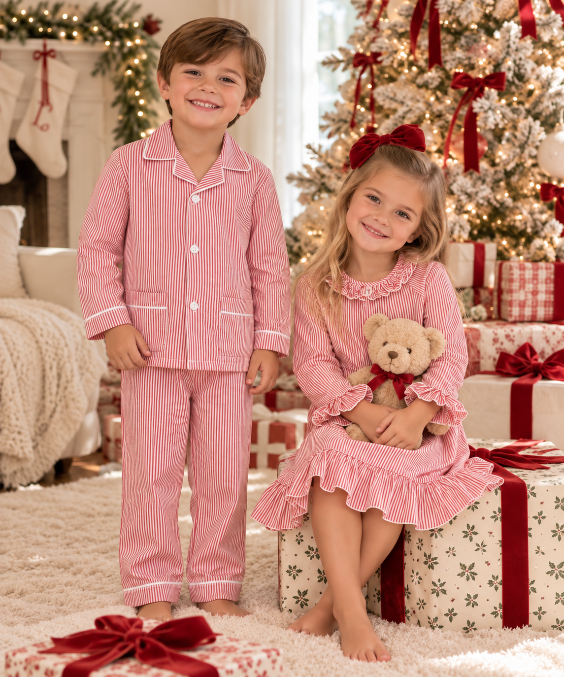 Stripe gown pajama