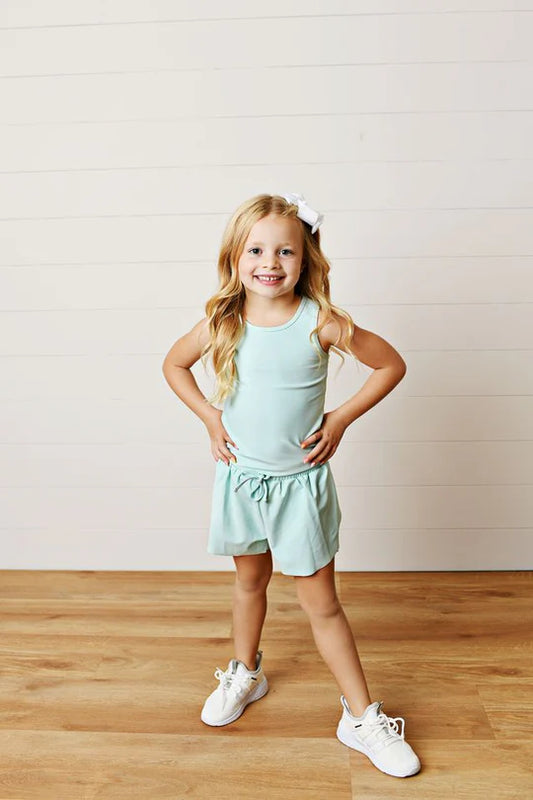 Aqua butterfly shortie W| tank