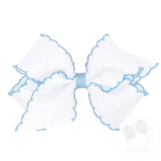 King Moonstitch Grosgrain Hair Bow with Contrasting Wrap