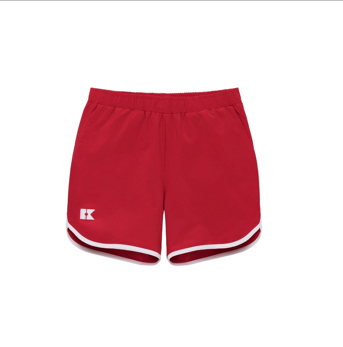 Boys Red short with white piping