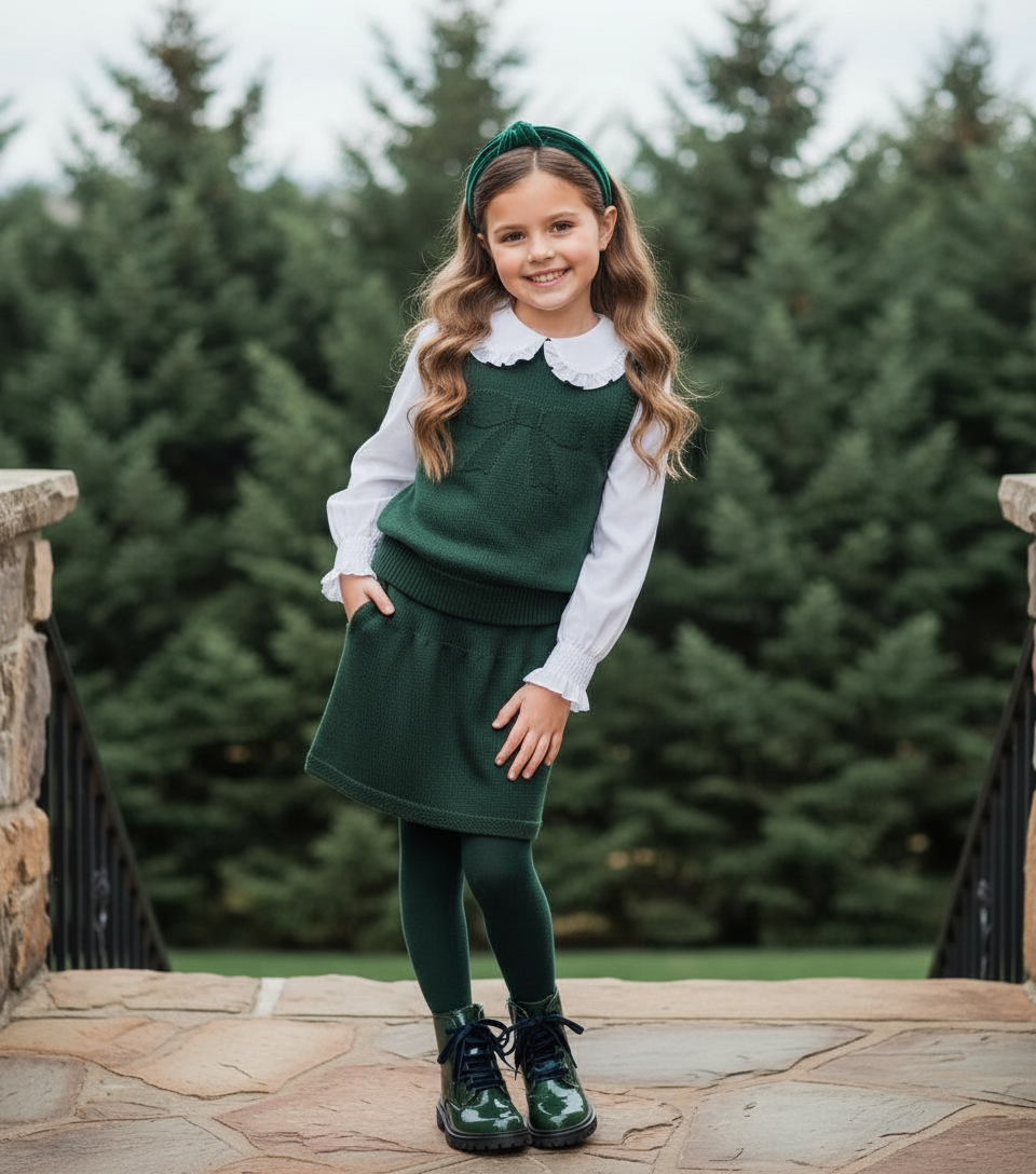 Evergreen vest with skirt