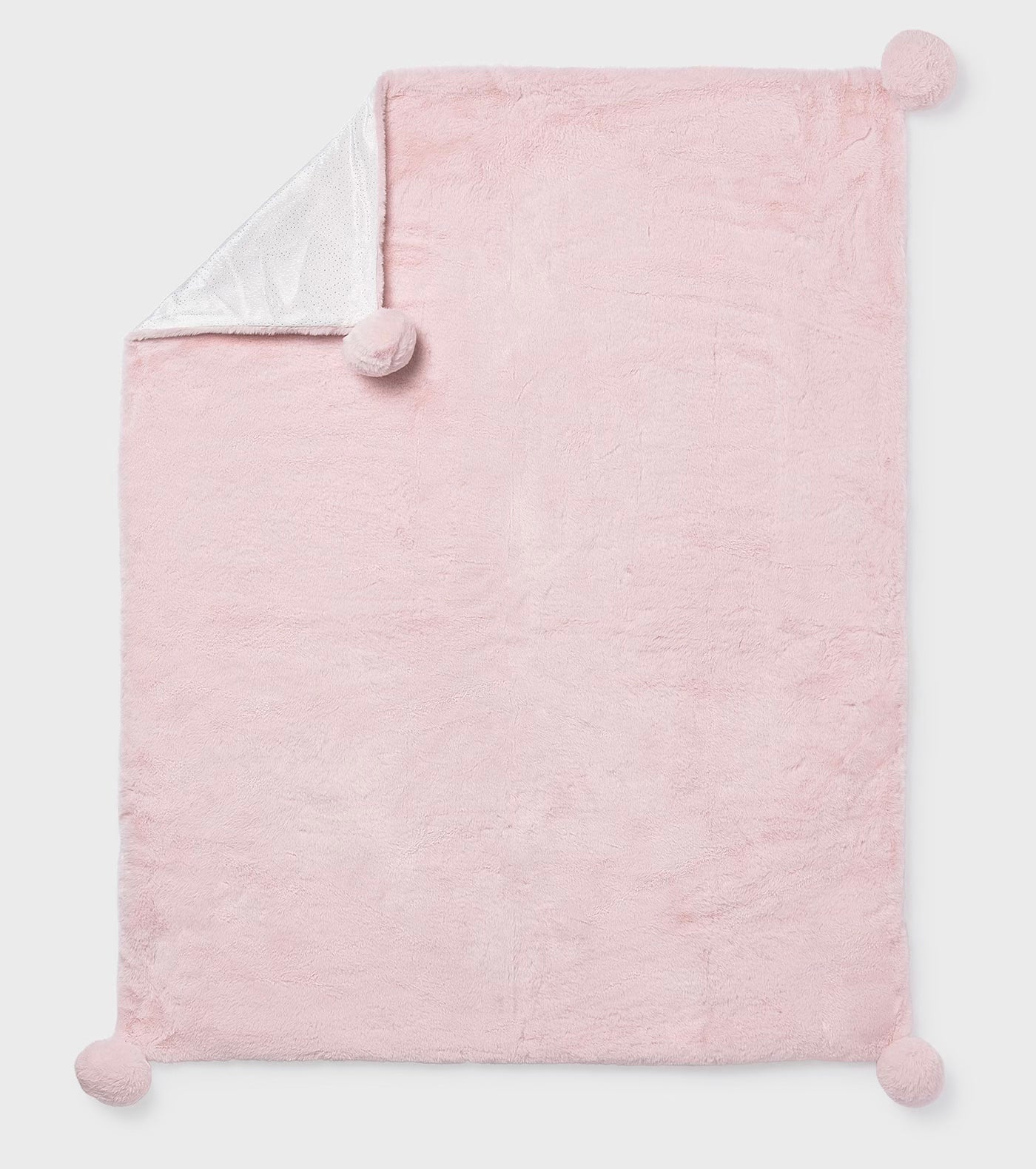 Pink faux fur blanket