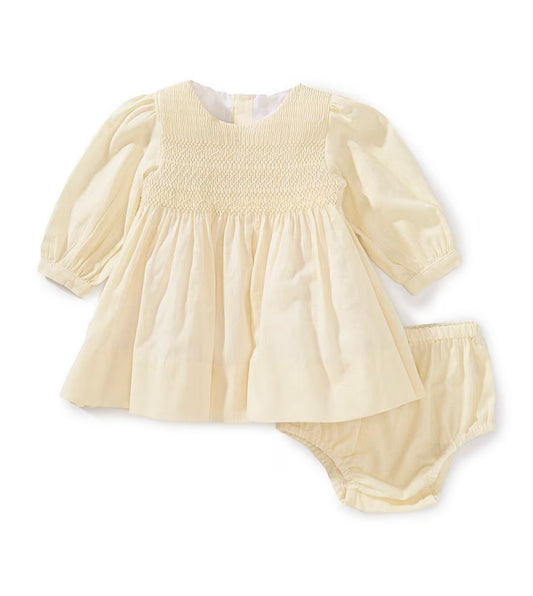 Long Sleeve Smocked Dress