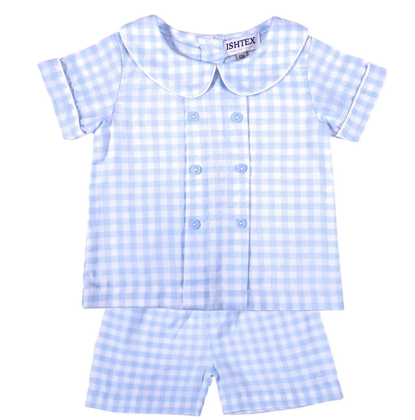 Boys gingham short set