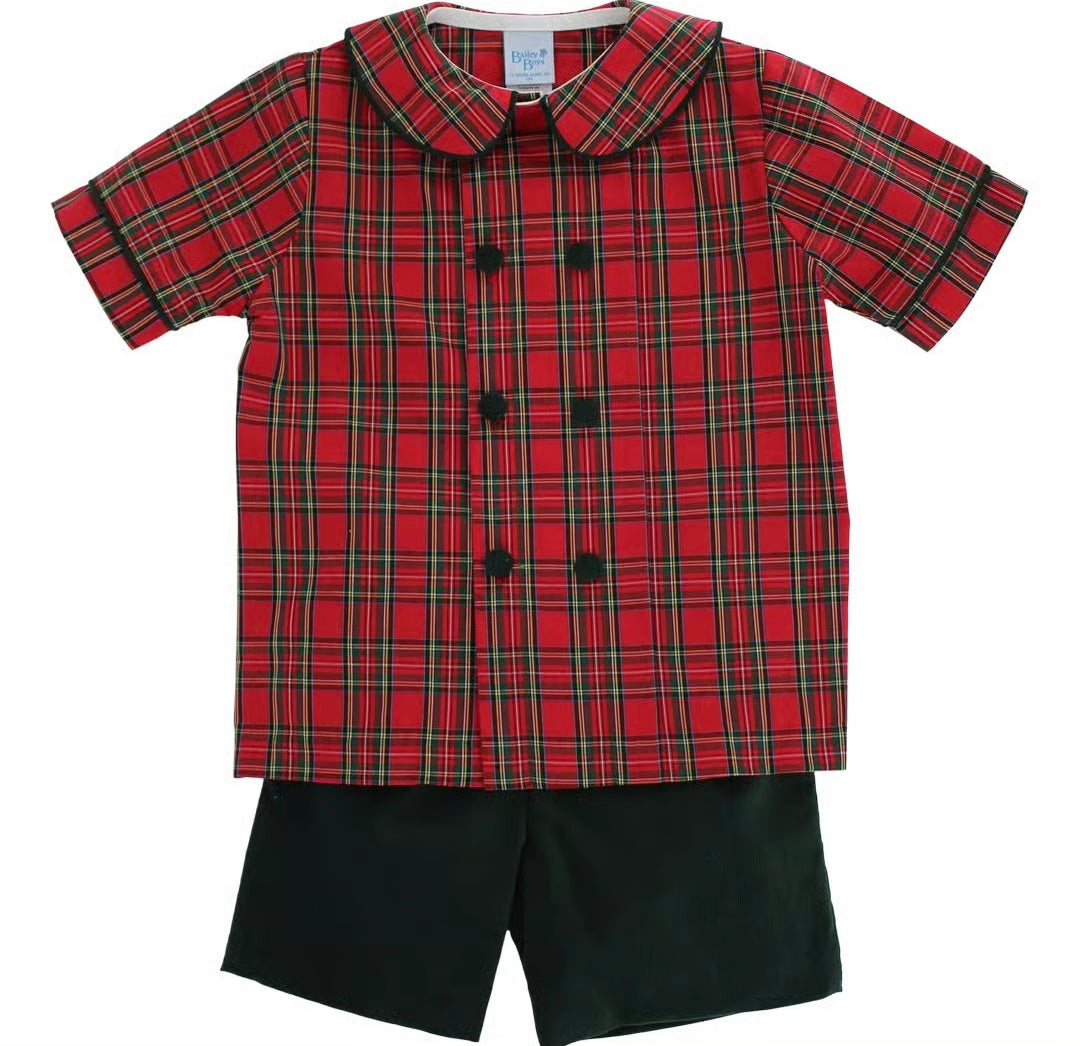 TARTAN PLAID SHORT SET
