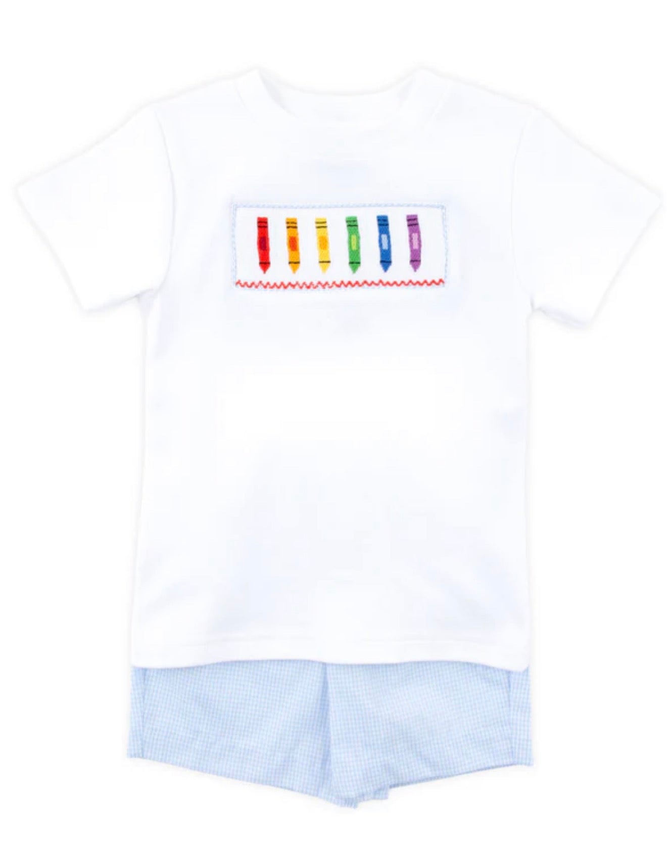 Crayon Smocked Gingham Short Set