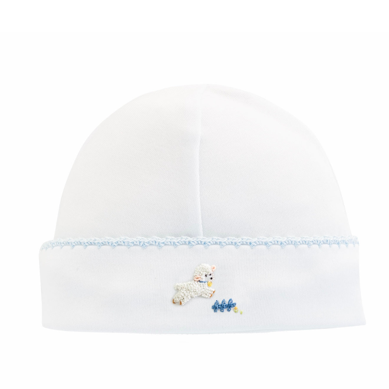 Baby lambs blue hat