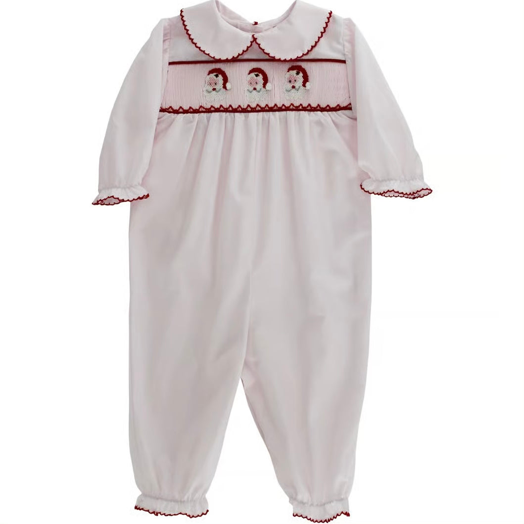 Girls Smocked Santa
