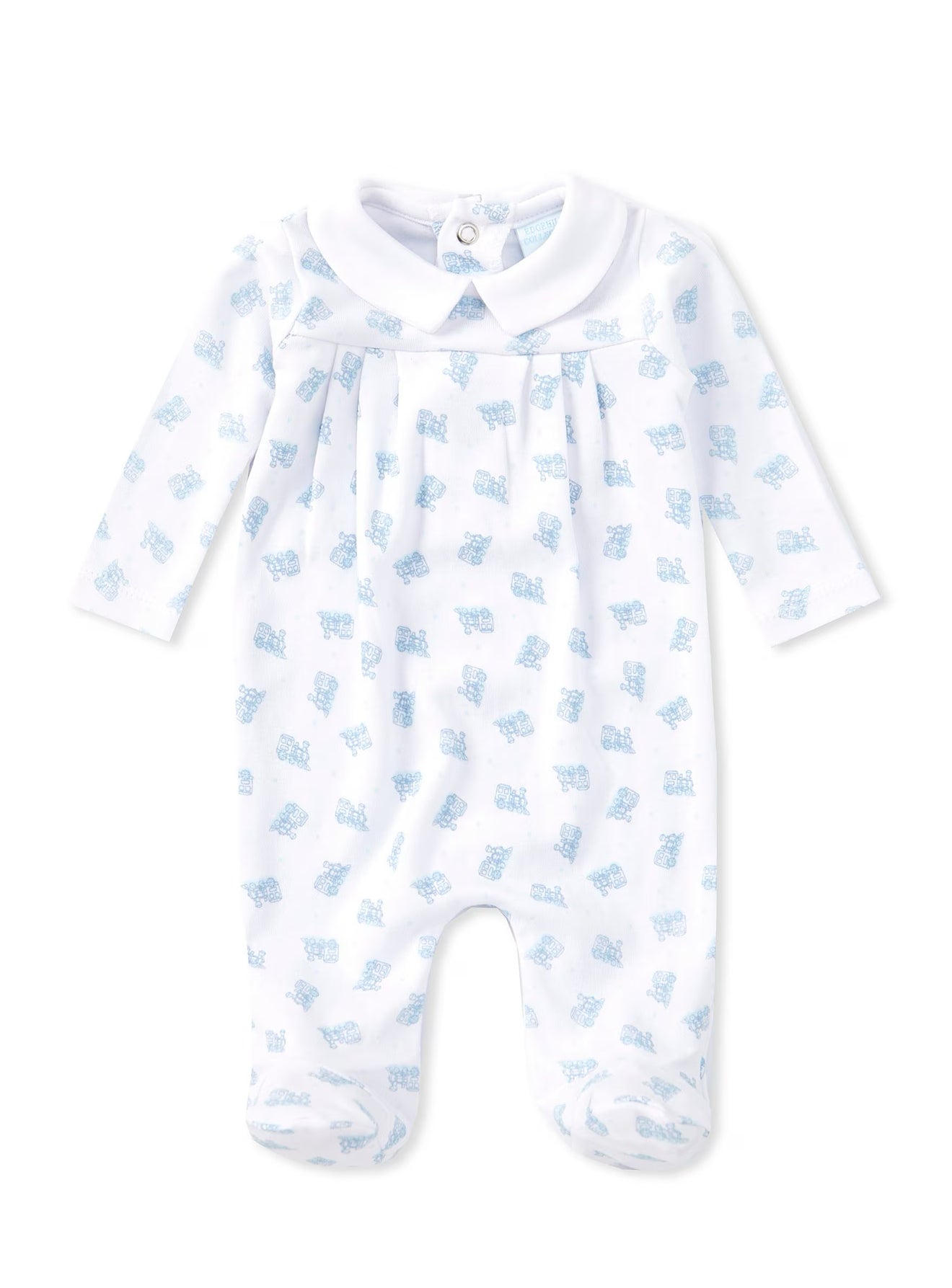 Baby Boys Train Print Footie