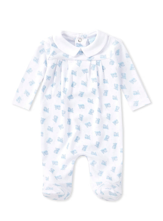 Baby Boys Train Print Footie
