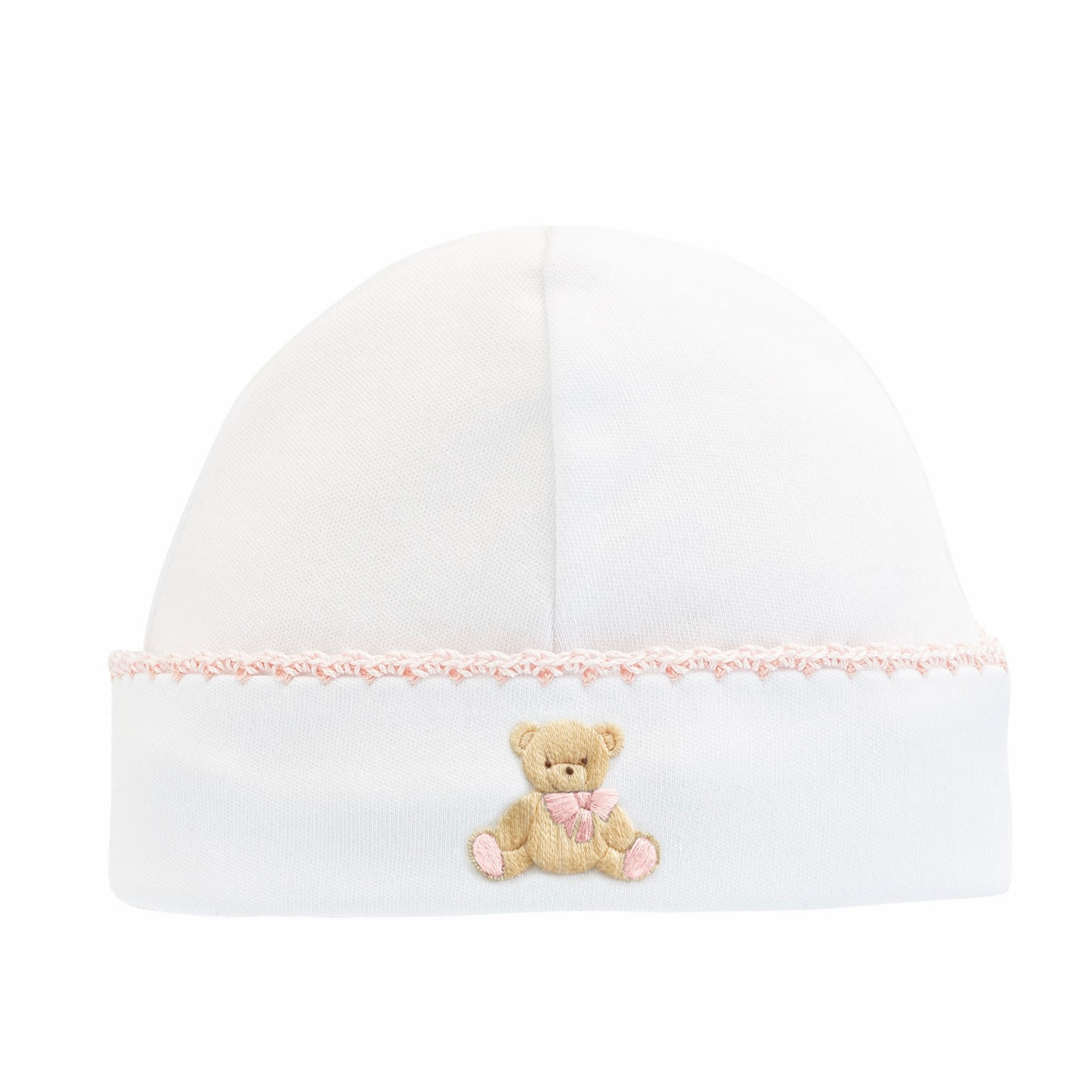 Pink teddy bear hat