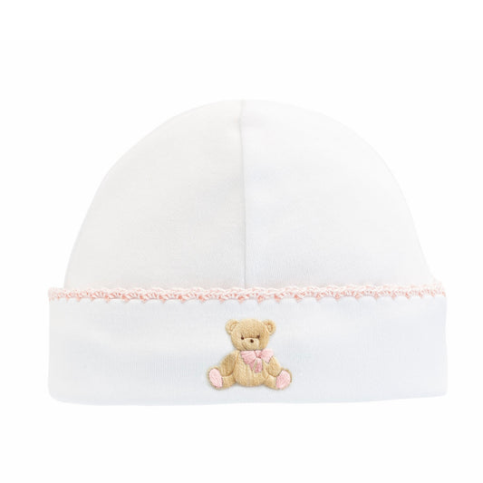 Pink teddy bear hat