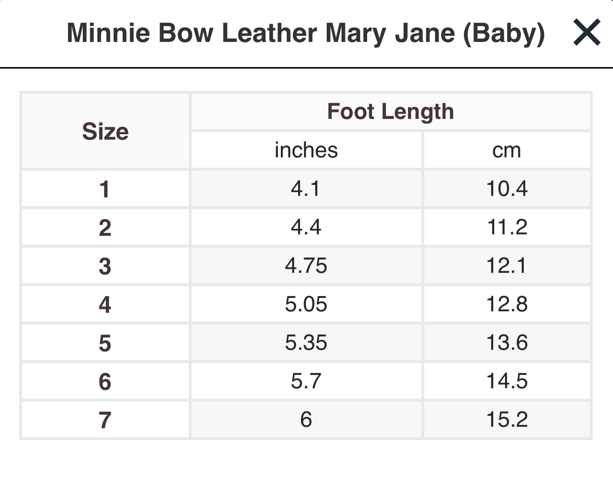 Minnie Bow Leather Mary Jane (Baby) 2388