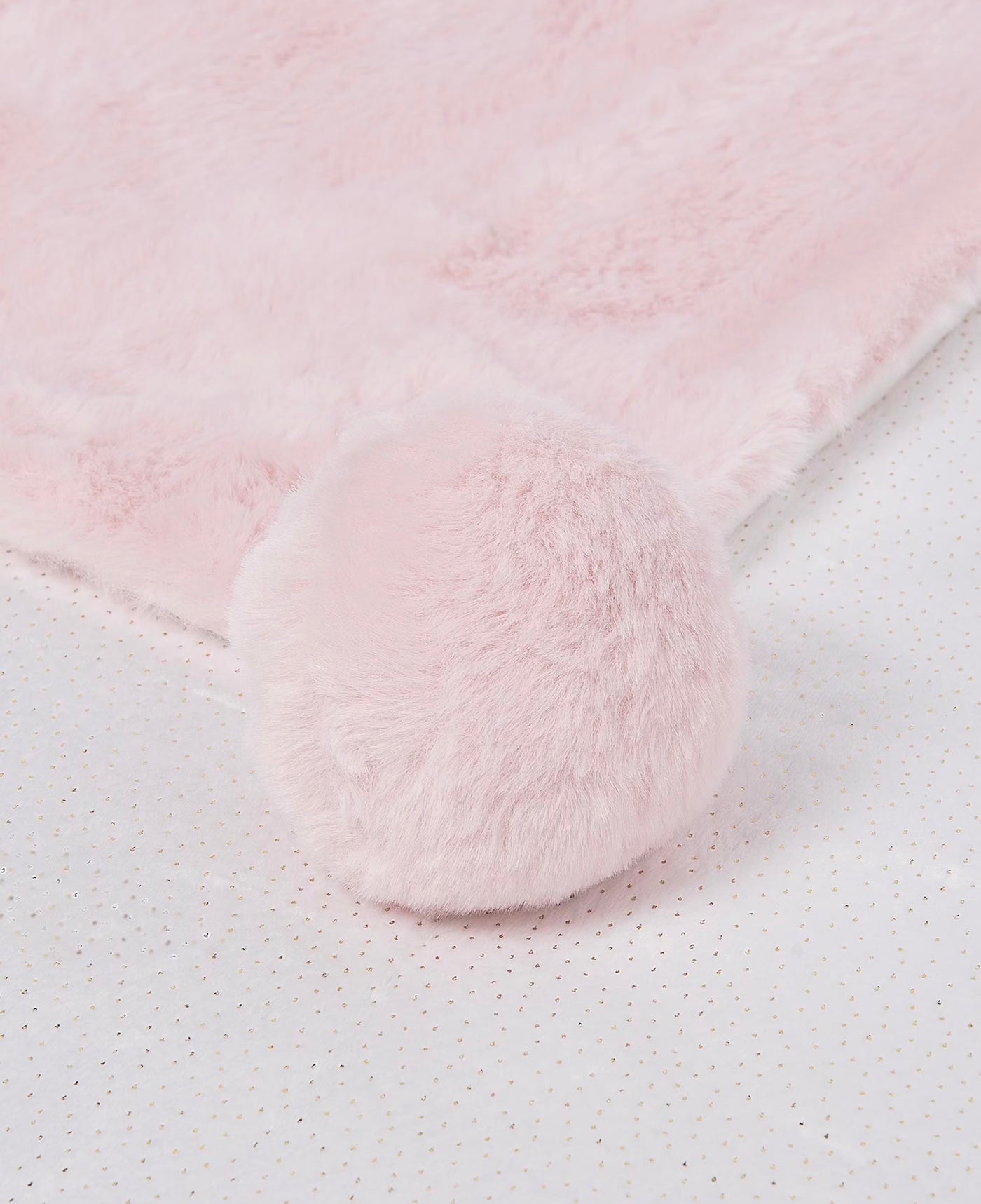 Pink faux fur blanket