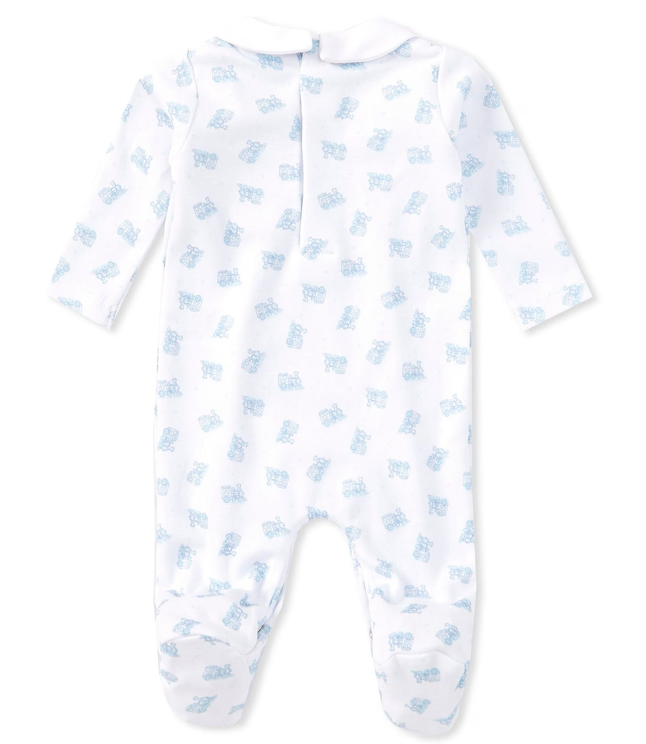 Baby Boys Train Print Footie