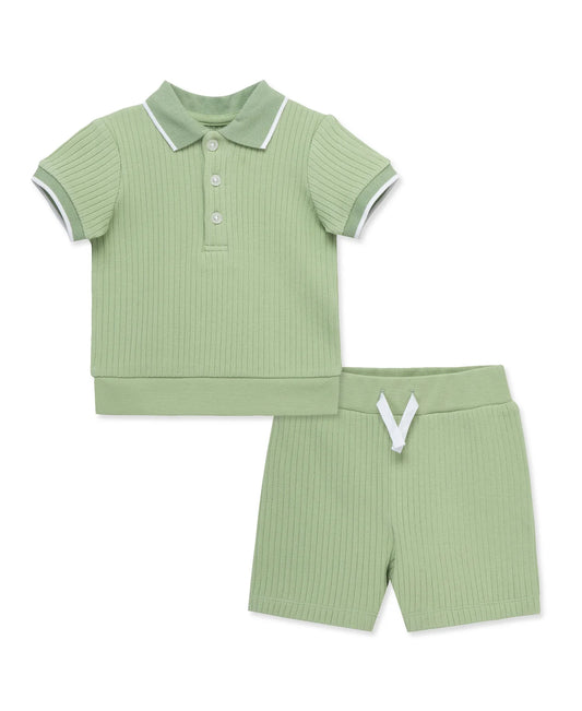 Green Polo 2 Piece 2t-4t