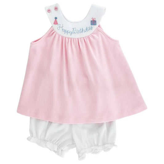 Happy Birthday Pink Short Set