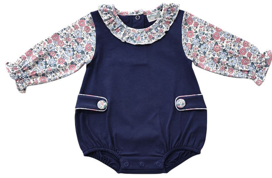 Navy Floral Bubble