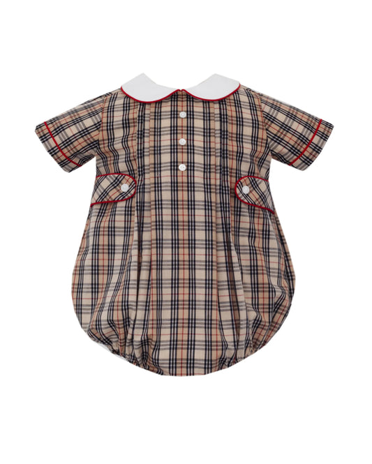 Plaid boys bubble