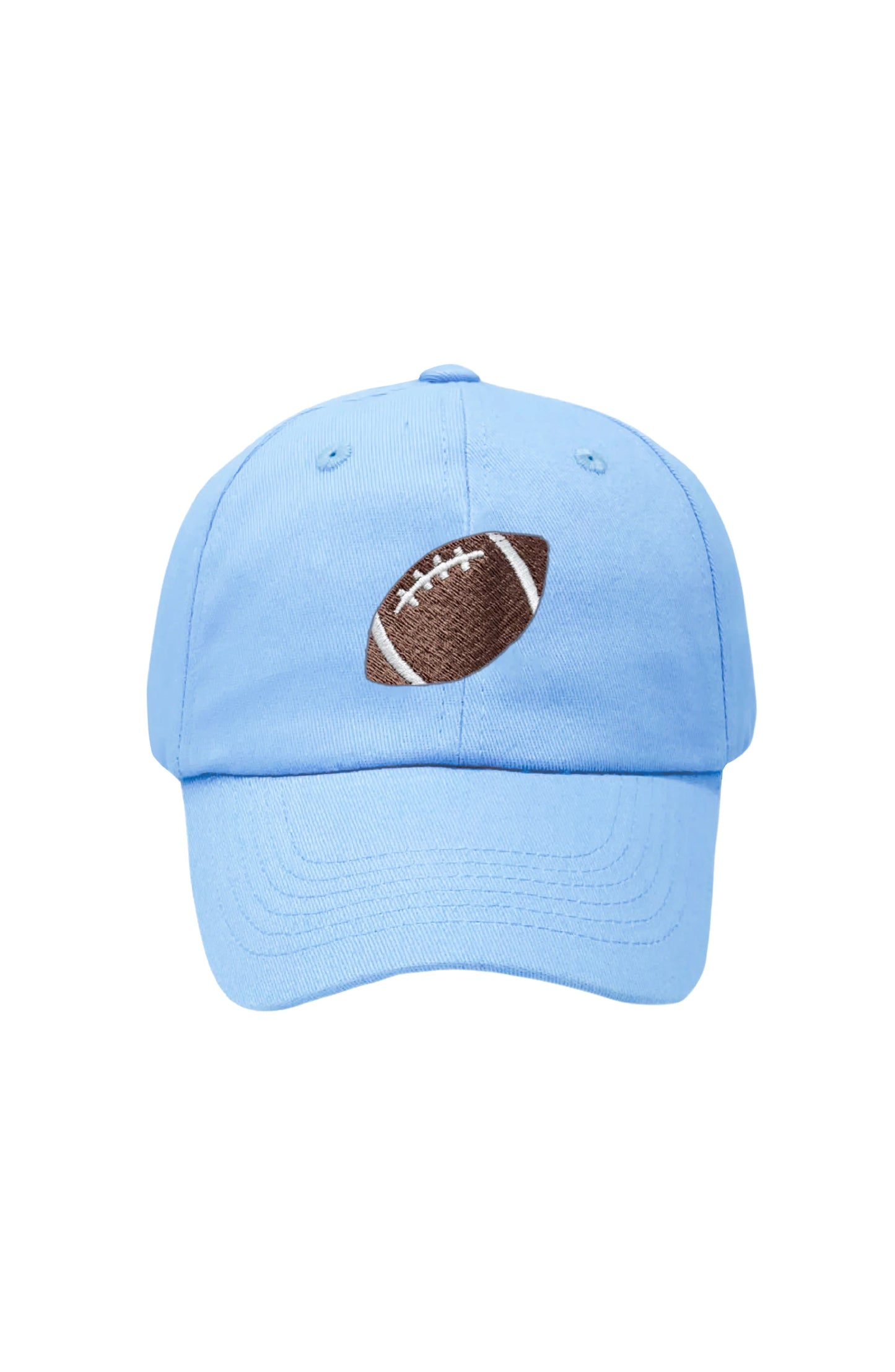 Football Blue Bow Hat (ages 0-2)