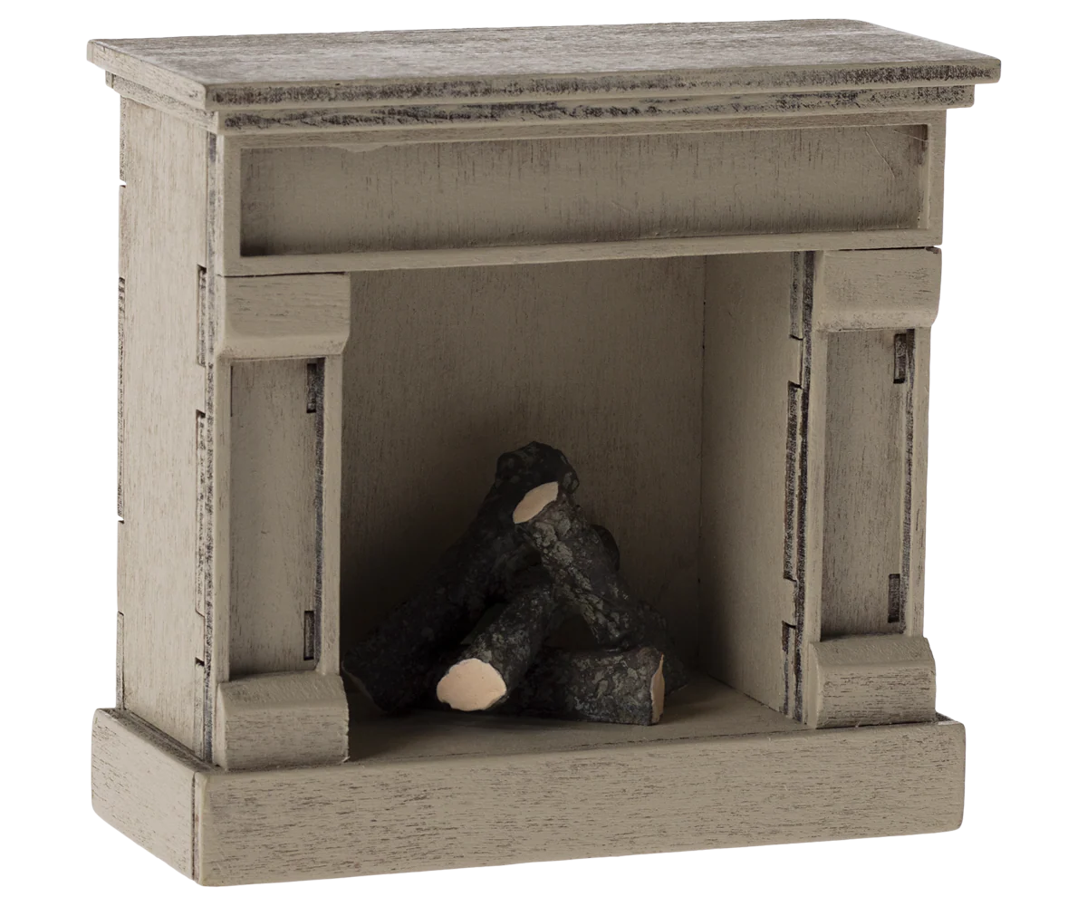 Off white fireplace