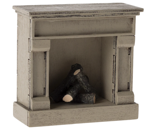 Off white fireplace