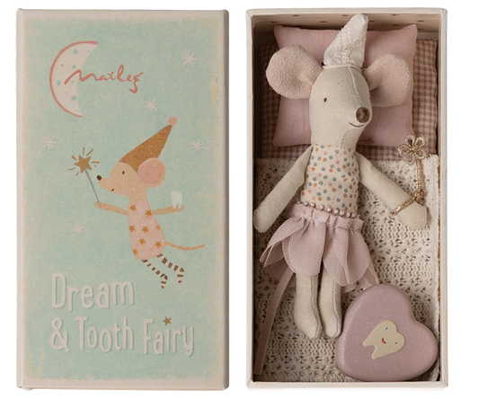 Tooth Fairy Mouse, Little Sister in Match Box