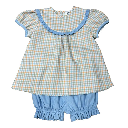 plaid  bloomers set