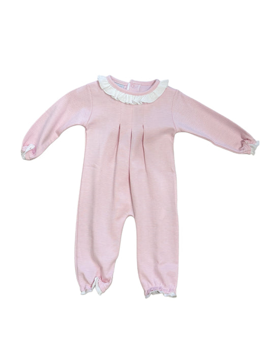 Pink ruffle coverall