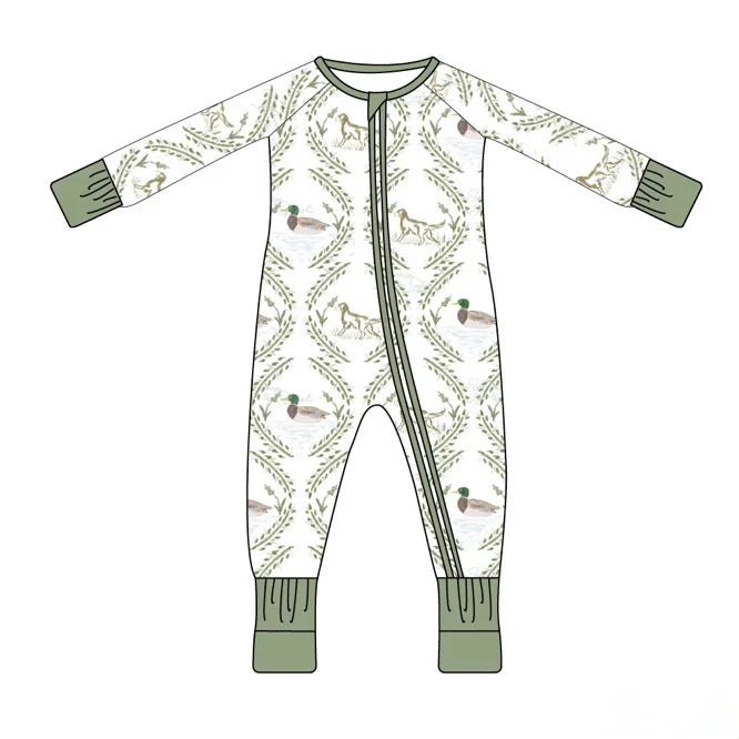 Bamboo Dapper Trails Zippie Pajama